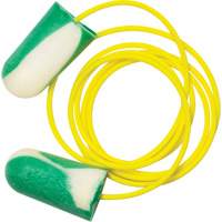 Bouchons d'oreilles biosourc&eacute;s Mega Bullet BioSoft, Vrac - Boîte, Avec cordon Absolute Business Supply