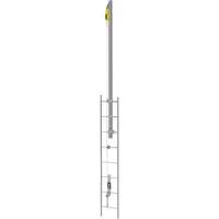 Ensemble de c&acirc;bles de s&eacute;curit&eacute; pour &eacute;chelle verticale Latchways avec avec potence de rallonge pour &eacute;chelle verticale SRL, Acier inoxydable Absolute Business Supply