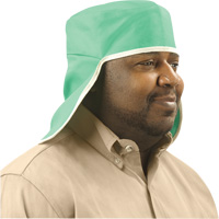 Chapeau avec couvre-nuque en coton ignifug&eacute; Weldlite, Taille unique, Vert Absolute Business Supply