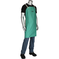 Tablier en satinette 100 % coton trait&eacute; FR Ironcat Dynamic, Salopette, Vert Absolute Business Supply