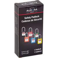 Safety Lock, Black, Keyed Different, Thermoplastic, 1-1/2" Width Absolute Business Supply