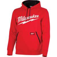 Chandail &agrave; capuchon de poids moyen avec logo Milwaukee, Hommes, Petit, Rouge Absolute Business Supply