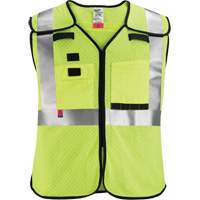 Gilet de s&eacute;curit&eacute; &agrave; maille d&eacute;tachable, Noir/Jaune lime haute visibilit&eacute;, Moyen/Petit Absolute Business Supply