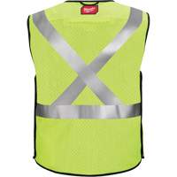 Gilet de s&eacute;curit&eacute; &agrave; maille d&eacute;tachable, Noir/Jaune lime haute visibilit&eacute;, Moyen/Petit Absolute Business Supply