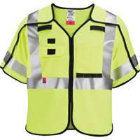 Gilet de s&eacute;curit&eacute; &agrave; maille d&eacute;tachable, Noir/Jaune lime haute visibilit&eacute;, Moyen/Petit Absolute Business Supply