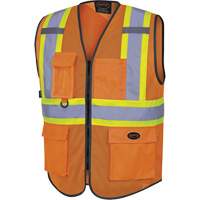 6960 Front Mesh Safety Vest, High Visibility Orange, Medium, Polyester Absolute Business Supply