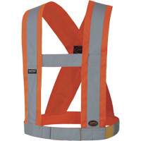 5490 Bretelles de s&eacute;curit&eacute; r&eacute;glable de 4" de large, R&eacute;pond ou surpasse la norme CSA Z96 classe 2 - niveau 2, Orange haute visibilit&eacute;, Couleur r&eacute;fl&eacute;chissante Argent, Taille unique Absolute Business Supply