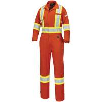 7702W FR-Tech&reg; Women's FR/Arc-Rated Coveralls, Size X-Small, High Visibility Orange, 10 cal/cm² Absolute Business Supply