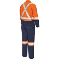 7702BB FR-Tech&reg; 2-Tone Safety Coverall, Size 36, Navy Blue/Orange, 10 cal/cm² Absolute Business Supply