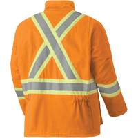 5533 Flame-Resistant Safety Parka, Small, High Visibility Orange, 58 cal/cm² Absolute Business Supply