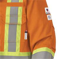 5533 Flame-Resistant Safety Parka, Small, High Visibility Orange, 58 cal/cm² Absolute Business Supply