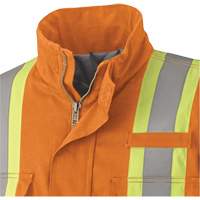 5533 Flame-Resistant Safety Parka, Small, High Visibility Orange, 58 cal/cm² Absolute Business Supply