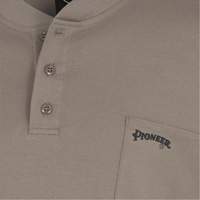 331 Chandail Henley en tricot interlock ignifuge, Petit, Beige Absolute Business Supply