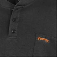 332 Chandail Henley en tricot interlock ignifuge, Petit, Noir Absolute Business Supply