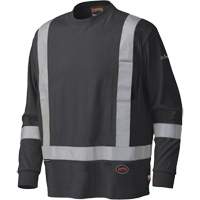 340SFA Chemise de s&eacute;curit&eacute; &agrave; manches longues ignifuge, Petit, Noir Absolute Business Supply
