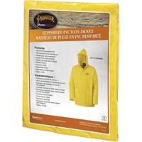 577J Rain Jacket, Polyester/PVC, Small, Yellow Absolute Business Supply