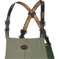 D7020 Dry King&reg; Stretch Bib Pants, X-Small, Polyurethane, Green Absolute Business Supply