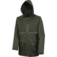D8120J Nailhead Ripstop Tree Planter Hooded Jacket, Polyester/PVC, X-Small, Green Absolute Business Supply