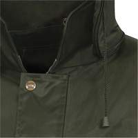 D8120J Nailhead Ripstop Tree Planter Hooded Jacket, Polyester/PVC, X-Small, Green Absolute Business Supply