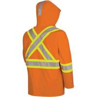 5880 FR/Arc-Rated Waterproof Rain Jacket, X-Small, High Visibility Orange, 10 cal/cm² Absolute Business Supply