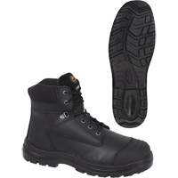 1025 Black 6" Work Boots, Leather, Steel Toe, Size 10 Absolute Business Supply