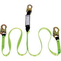SA-54000-4 Shock Absorbing Lanyard, 4', Snap Hook Center, Snap Hook Leg Ends, Polyester Absolute Business Supply