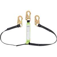 SA-64000-6 Shock Absorbing Lanyard, 6', Snap Hook Center, Snap Hook Leg Ends, Polyester Absolute Business Supply