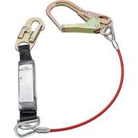SA-5502-4 Shock Absorbing Lanyard, 4', Rebar Hook Center, Snap Hook Leg Ends, Polyester Absolute Business Supply