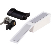 Raised Panel Labels, Polyester, 1" L x 4" H, White Absolute Business Supply