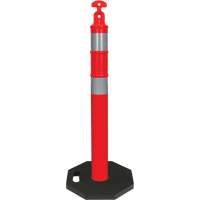 High-Visibility Delineator Post Kit, 42" H, Orange Absolute Business Supply