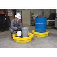 Ultra-Drum Tray&reg; with Grating, 32" L x 32" W x 8.1" H, 21.1 US gal. Spill Capacity Absolute Business Supply