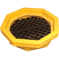 Ultra-Drum Tray&reg; with Grating, 32" L x 32" W x 8.1" H, 21.1 US gal. Spill Capacity Absolute Business Supply