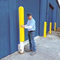 Ultra-Post Protector, 4" dia. x 52" l, Jaune Absolute Business Supply