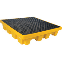 Ultra-Spill Pallet emboitable, 4 barils, Capacit&eacute; de d&eacute;versement 66 gal. US, 51" x 51" x 10" Absolute Business Supply