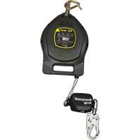 Cordage de s&eacute;curit&eacute; autor&eacute;tractable Falcon + Edge, 50', Acier galvanis&eacute;, Pivotant Absolute Business Supply