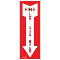 "Fire Extinguisher" Sign, 5" x 14", Vinyl, English with Pictogram Absolute Business Supply