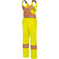 6000W Women's High-Visibility Traffic Safety Overalls, Polyester, X-Small, High Visibility Lime-Yellow Absolute Business Supply