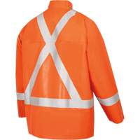 5990J Manteau de s&eacute;curit&eacute; imperm&eacute;able tr&egrave;s robuste ignifuge et r&eacute;sistant aux arcs &eacute;lectriques, Petit, Orange haute visibilit&eacute;, 11 cal/cm² Absolute Business Supply