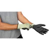 Eco-Friendly Seamless Cut-Resistant Gloves, Size 8, 13 Gauge, Polyurethane Coated, HPPE/RPET Shell, ASTM ANSI Level A4 Absolute Business Supply