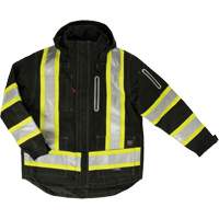 Manteau de s&eacute;curit&eacute; 4-en-1 en tissu ind&eacute;chirable, Polyester, Noir, T-petit Absolute Business Supply