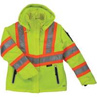 Manteau de s&eacute;curit&eacute; isolant et extensible pour femmes, Polyester, Jaune lime haute visibilit&eacute;, T-petit Absolute Business Supply