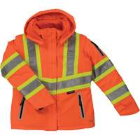 Manteau de s&eacute;curit&eacute; isolant et extensible pour femmes, Polyester, Orange haute visibilit&eacute;, T-petit Absolute Business Supply