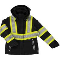 Manteau de s&eacute;curit&eacute; isolant et extensible pour femmes, Polyester, Noir, T-petit Absolute Business Supply