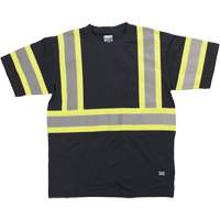 Chemise de s&eacute;curit&eacute; &agrave; manches courtes, Coton, T-petit, Noir Absolute Business Supply