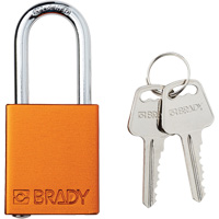 Lockout Padlock, Safety Padlock, Keyed Different, Aluminum, 1-1/2" Width Absolute Business Supply