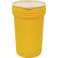 Plastic Lab Pack Nestable Drum with Lever-Lock, 55 US gal., Mobile Absolute Business Supply
