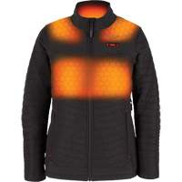 Manteau chauffant M12 Axis avec pile, Femmes, Grand, Noir Absolute Business Supply