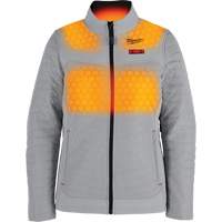 Manteau chauffant M12 Axis avec pile, Femmes, Petit, Gris Absolute Business Supply