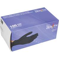 Heavyweight Tactile Grip Examination Gloves, Large, Nitrile, 8-mil, Powder-Free, Black, Class 2 Absolute Business Supply