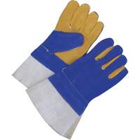 Gants pour soudeur doubl&eacute;s avec poignet de 5", Cuir de vache refendu, Taille 2T-Grand Absolute Business Supply
